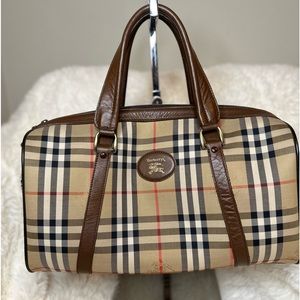 Burberry Haymarket Boston Bag